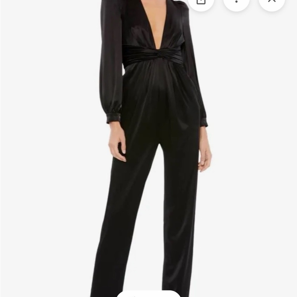 NWT Ieena for MacDuggal 2647 elegant plunging neckline jumpsuit size 2